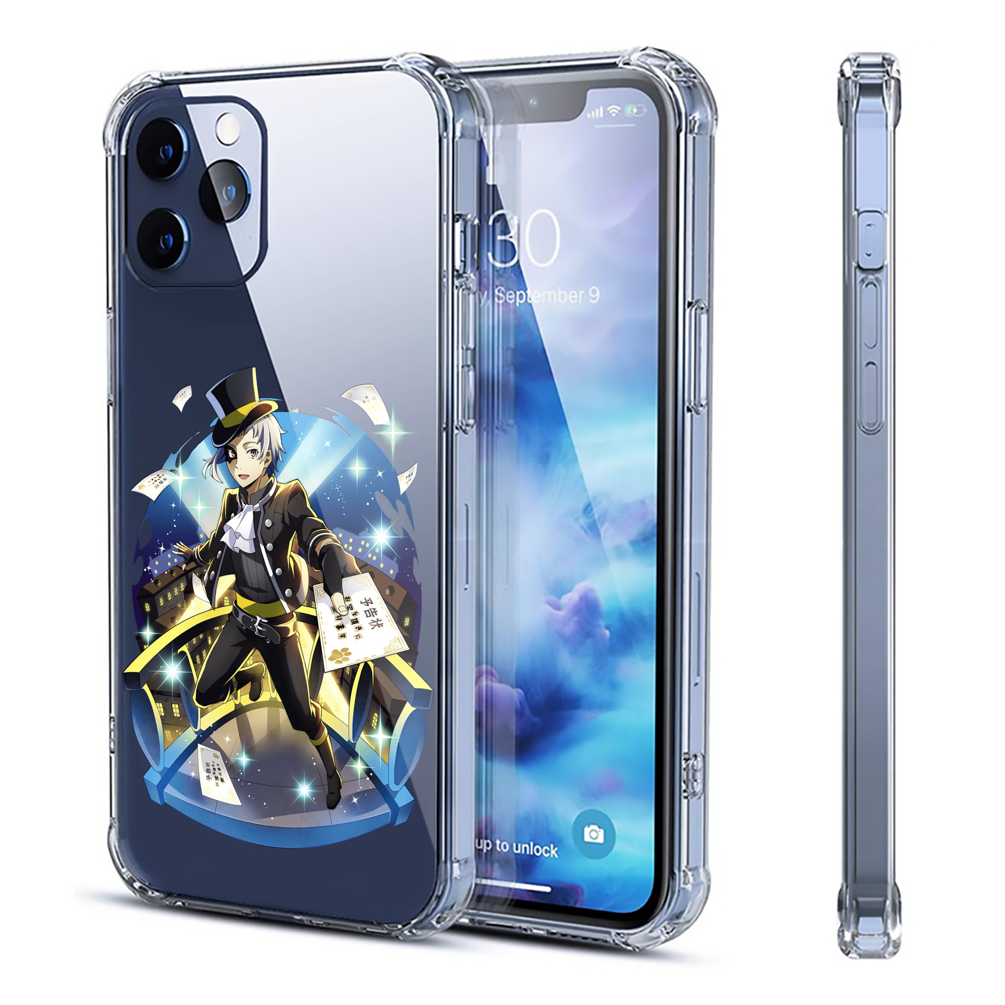 （画像用） 文豪ストレイドッグス Bungo Stray Dogs 【iPhone 12シリーズ対応】透明スマホケース（クリアソフトケース）